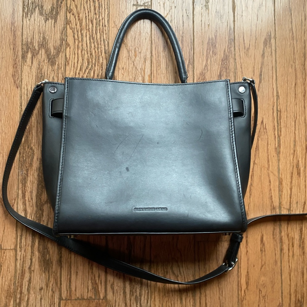 Alexander Wang Large Attica Crossbody Bag, Leather Suede Front Chain Lock $895 - Picture 7 of 11